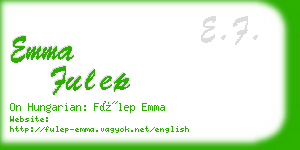 emma fulep business card