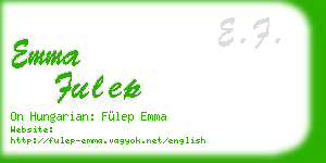 emma fulep business card